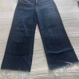 Kit from the Kloth Meg Wide-Leg Dark Blue Jeans